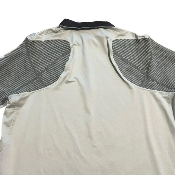UYN Freemove Performance Polo Shirt Mens Size Large Grey Black Short Sleeve - Picture 8 of 8